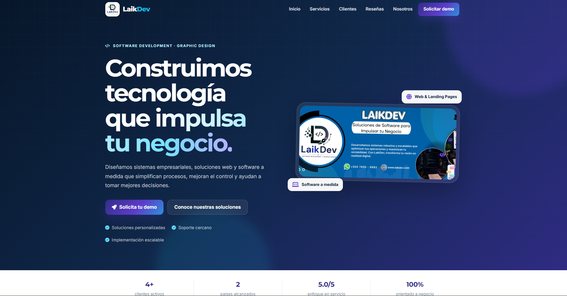 Página oficial de LaikDev